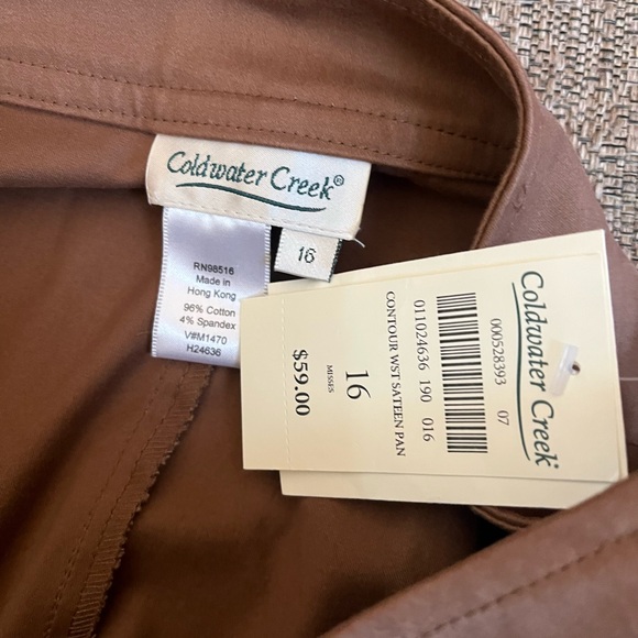 ❣️🆕Coldwater Creek Brown Contour Waist Sateen Pants❣️ - Picture 7 of 10